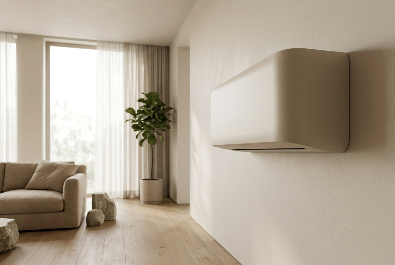 VEILO AIR · Soft Radius · Concept in validation — Concept visualization — product currently under development. Joining the waiting list is free and non-binding: no order, no payment, no reservation.
